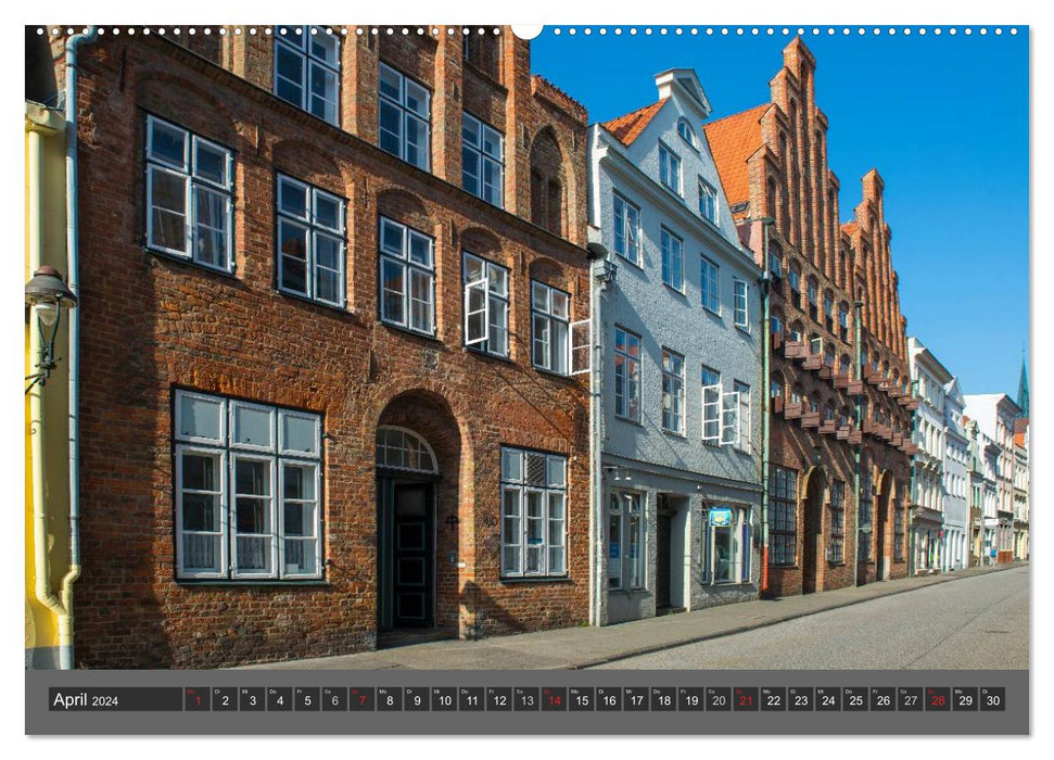 La ville hanséatique de Lübeck (calendrier mural CALVENDO 2024) 