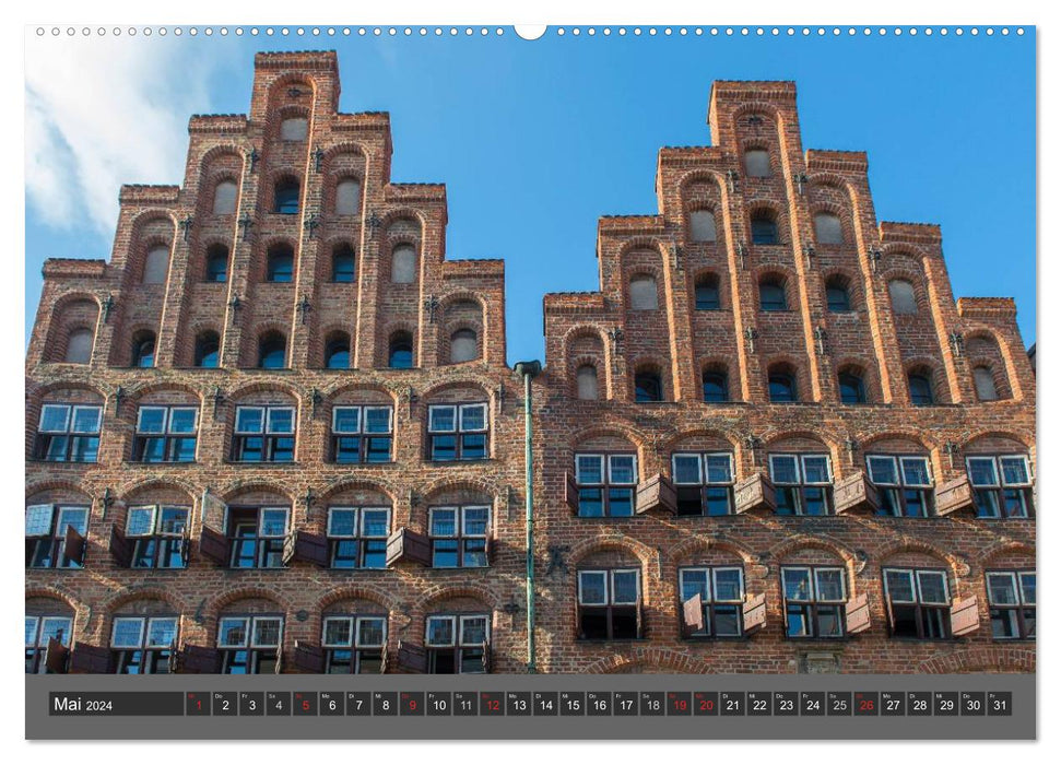 The Hanseatic city of Lübeck (CALVENDO wall calendar 2024) 