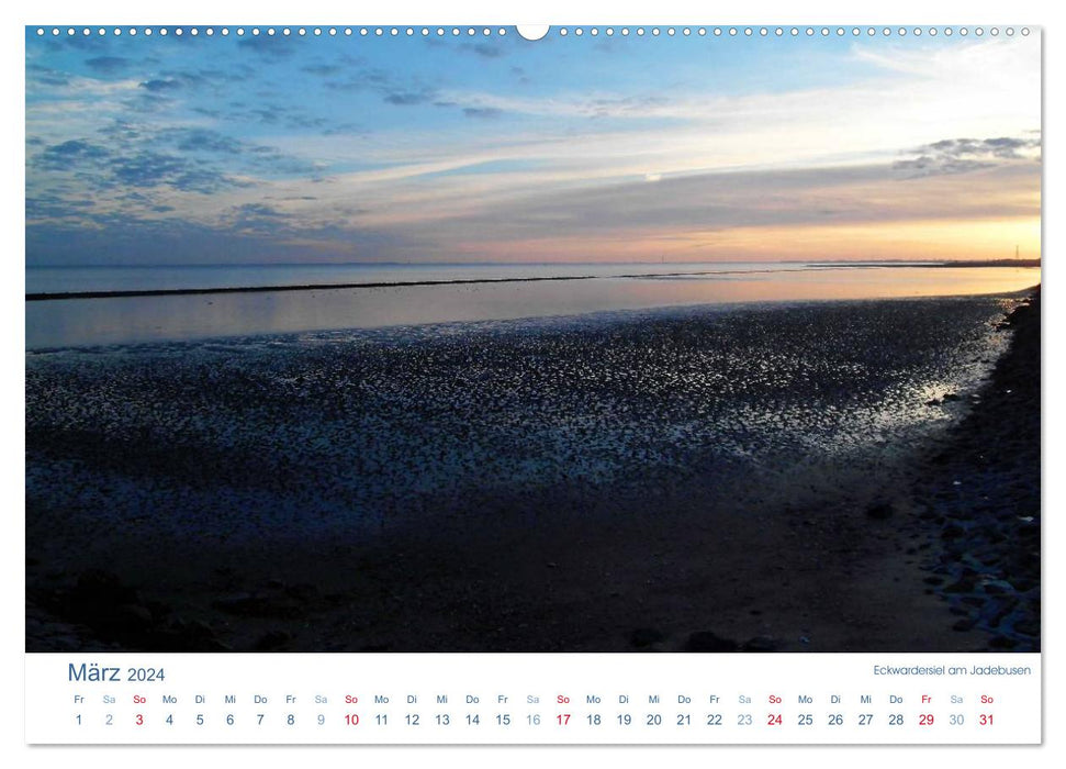 Low tide and mudflats 2024. Impressions from the North Sea coast (CALVENDO Premium Wall Calendar 2024) 