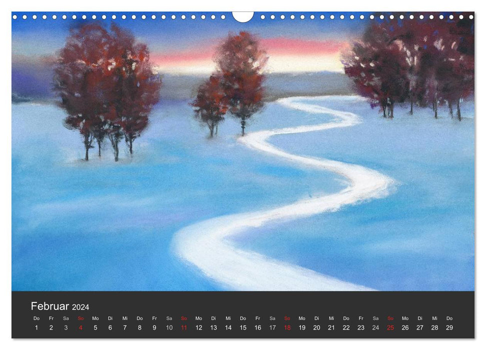 Pastels de paysage (calendrier mural CALVENDO 2024) 