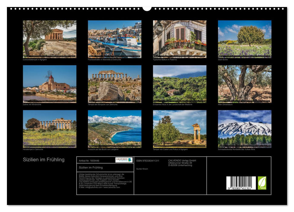 La Sicile au printemps (Calvendo Premium Wall Calendar 2024) 