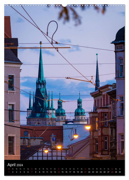 Halle/Saale - Ma ville en lumière (Calendrier mural CALVENDO 2024) 