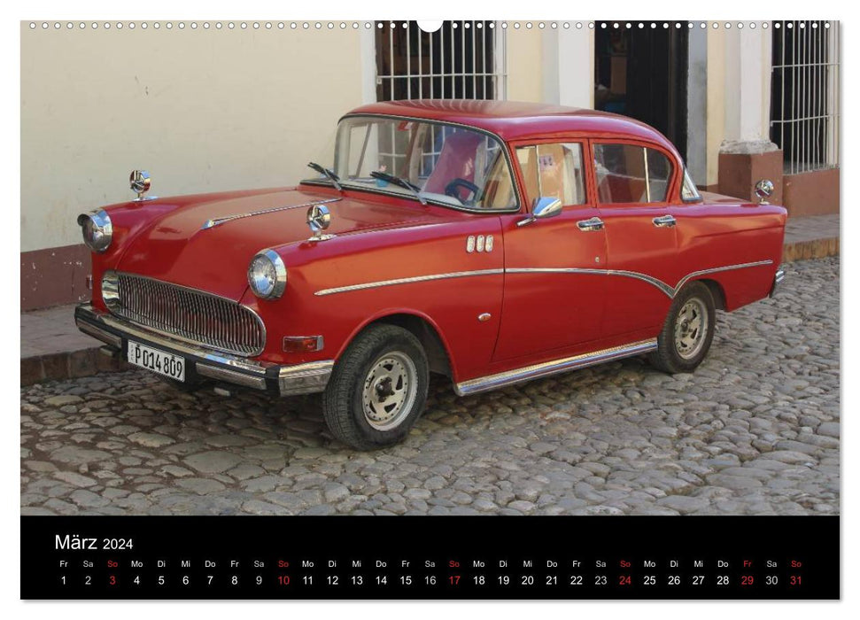 Rêves de voitures classiques à KUBA (Calendrier mural CALVENDO Premium 2024) 