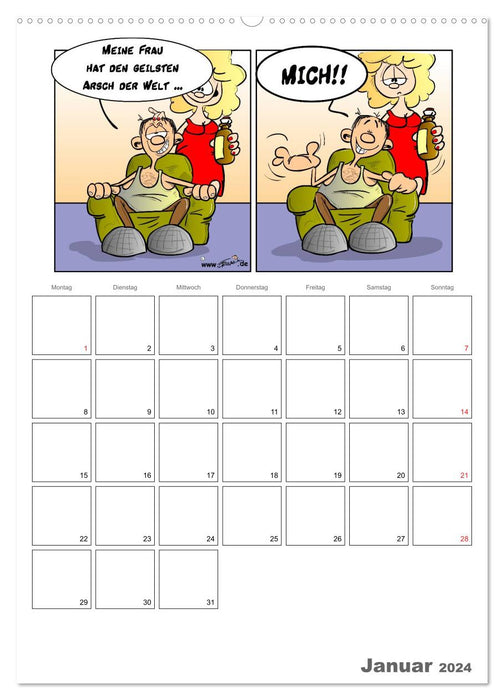 Trumix Cartoons - Sprücheklopfer (CALVENDO Wandkalender 2024)