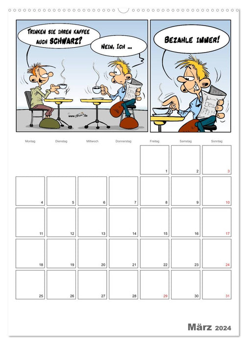 Trumix Cartoons - Sayings Knocker (CALVENDO Wall Calendar 2024) 