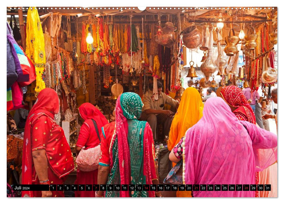 Rajasthan, Indien - Pushkar Mela (CALVENDO Premium Wandkalender 2024)