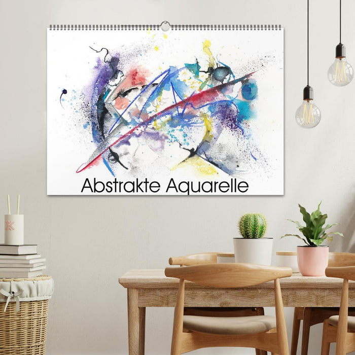 Abstrakte Aquarelle (CALVENDO Wandkalender 2024)