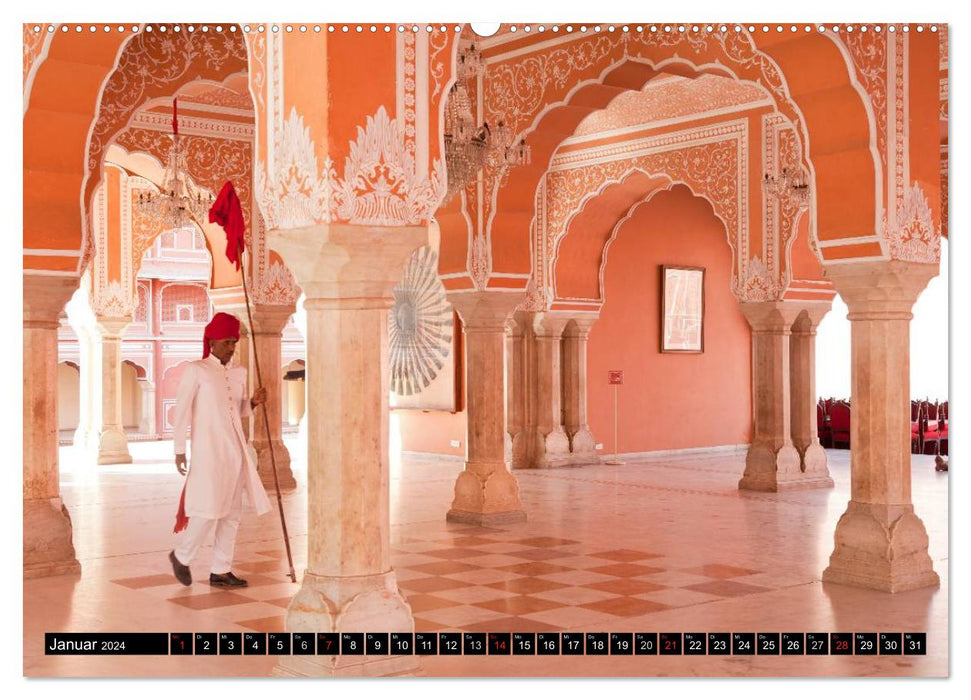 Indien - das goldene Dreieck, Delhi-Agra-Jaipur (CALVENDO Premium Wandkalender 2024)