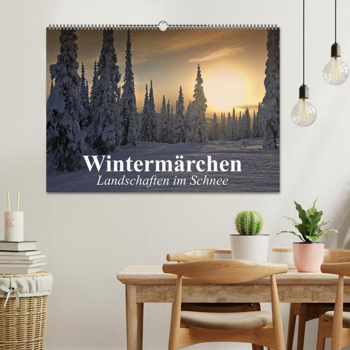 Winter fairy tale landscapes in the snow (CALVENDO wall calendar 2024) 