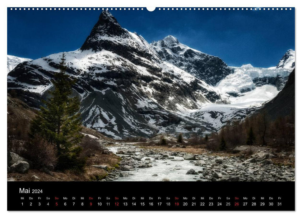 Die Landschaften der Schweizer Alpen (CALVENDO Wandkalender 2024)