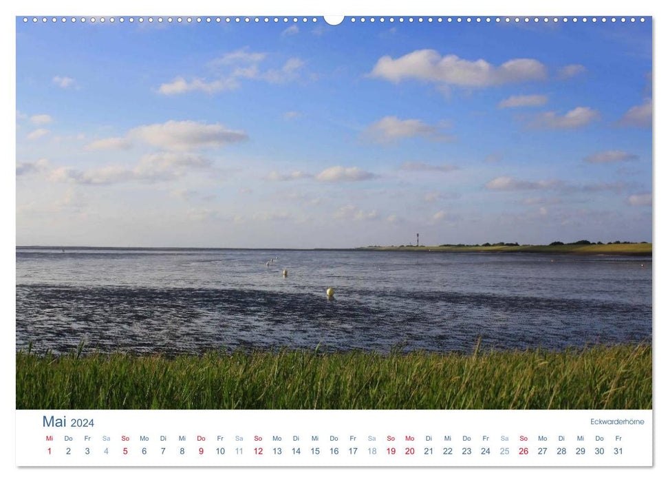 Low tide and mudflats 2024. Impressions from the North Sea coast (CALVENDO wall calendar 2024) 