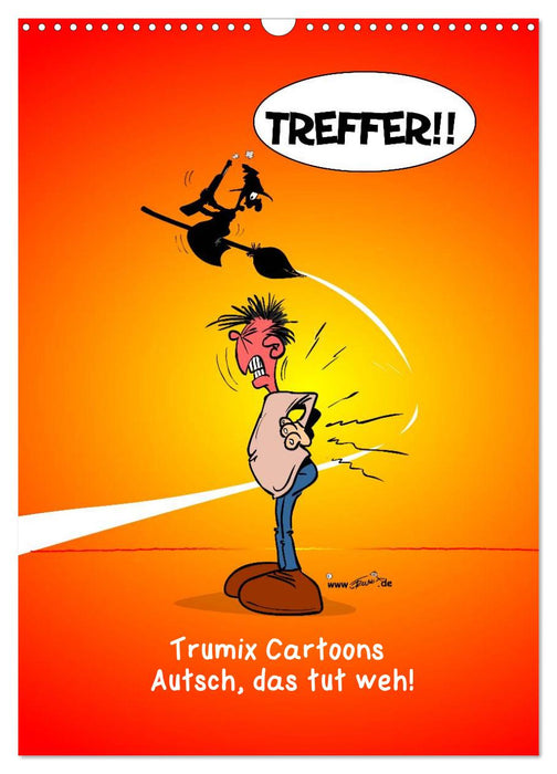 Trumix Cartoons - Autsch, das tut weh! (CALVENDO Wandkalender 2024)