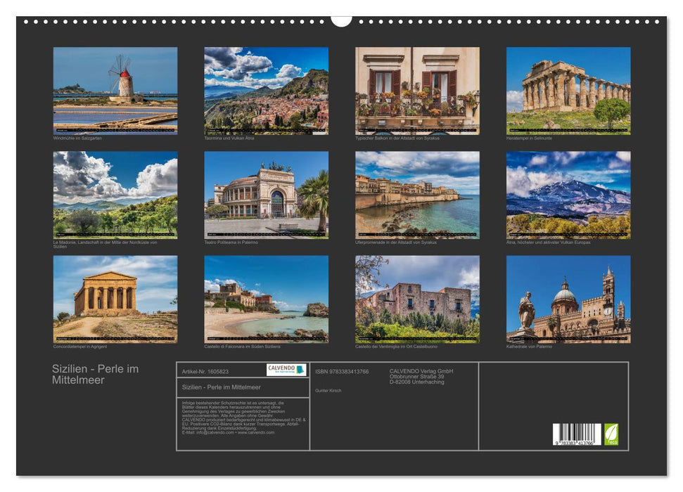 Sicily - Pearl in the Mediterranean (CALVENDO wall calendar 2024) 