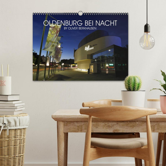 Oldenburg bei Nacht (CALVENDO Wandkalender 2024)