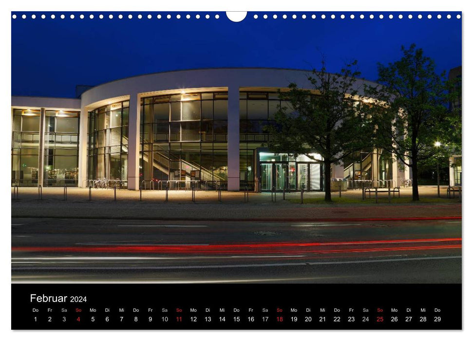 Oldenburg at night (CALVENDO wall calendar 2024) 