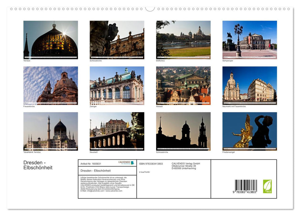 Dresden - Elbe Beauty (CALVENDO Premium Wall Calendar 2024) 