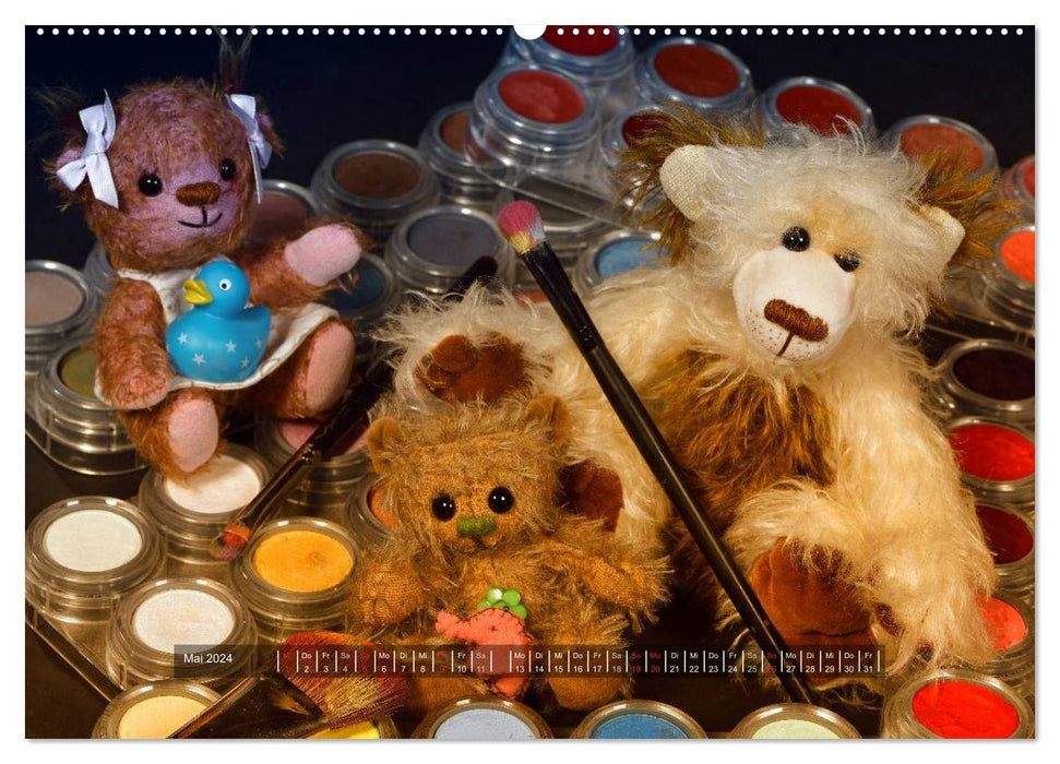 The teddy bears are on the loose (CALVENDO wall calendar 2024) 