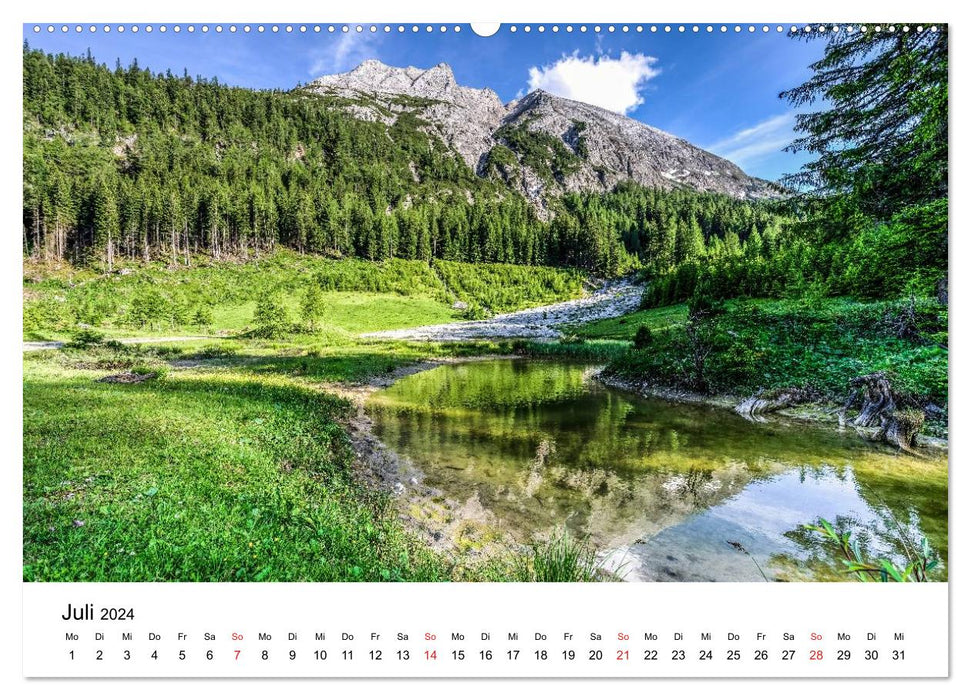 Magnificent mountain landscapes - impressions from Austria and Bavaria (CALVENDO Premium Wall Calendar 2024) 