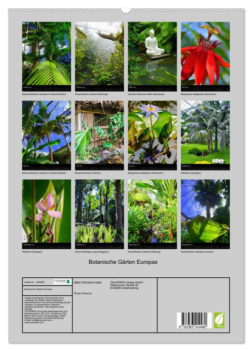 Botanical Gardens of Europe (CALVENDO Premium Wall Calendar 2024) 