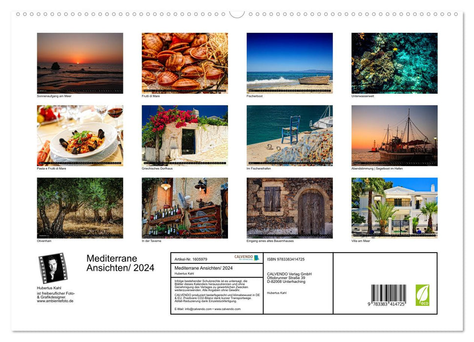 Mediterrane Ansichten 2024 (CALVENDO Premium Wandkalender 2024)