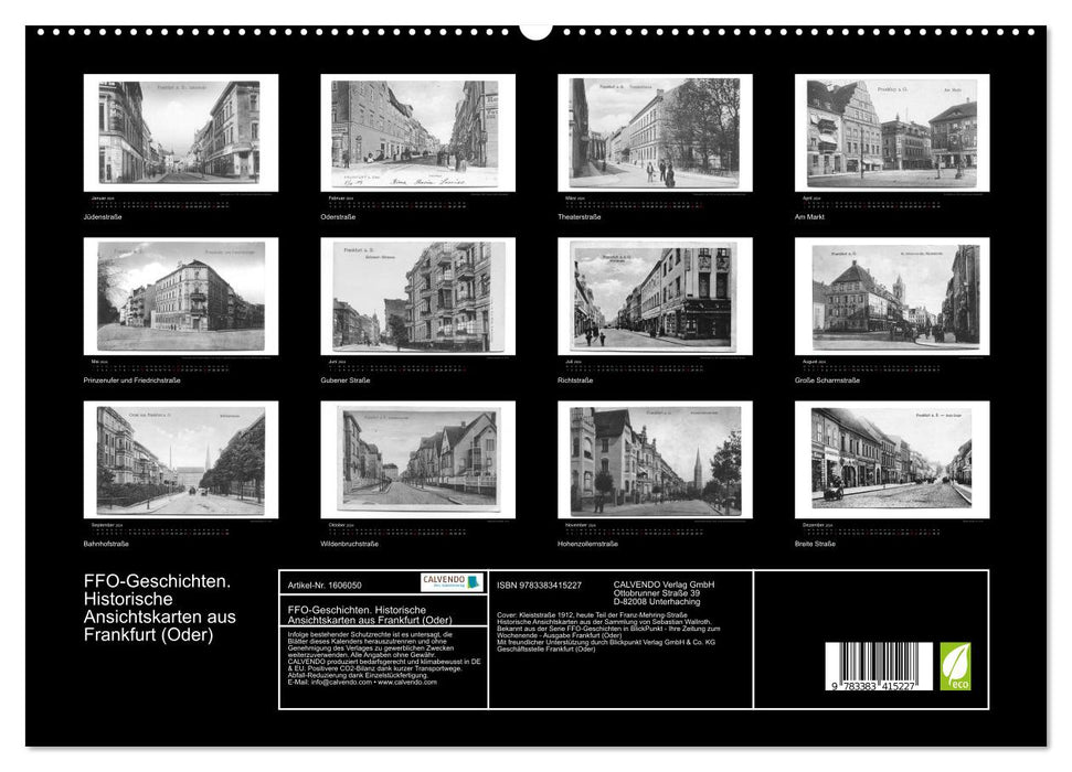 FFO stories. Historical postcards from Frankfurt (Oder) (CALVENDO Premium Wall Calendar 2024) 