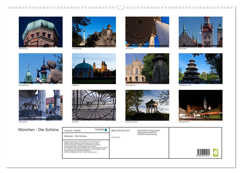 Munich - The Beautiful (CALVENDO wall calendar 2024) 