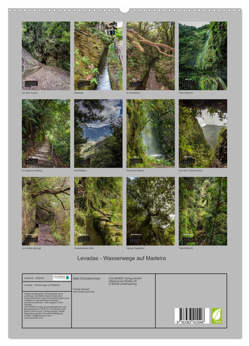 Levadas - Wasserwege auf Madeira (CALVENDO Premium Wandkalender 2024)