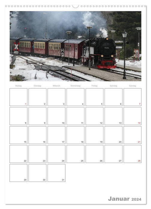 Mit Dampf durch den Harz (CALVENDO Premium Wandkalender 2024)