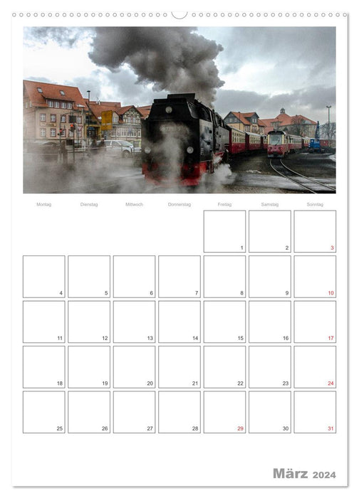 With steam through the Harz (CALVENDO Premium Wall Calendar 2024) 