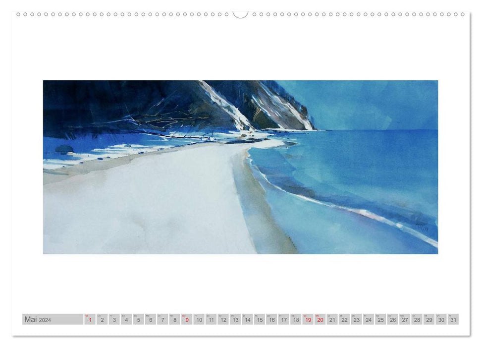 Fascinating vastness. Rügen landscape in watercolor (CALVENDO Premium Wall Calendar 2024) 