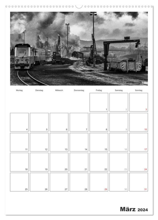 Unter Dampf. Eisenbahnromantik im Harz (CALVENDO Premium Wandkalender 2024)