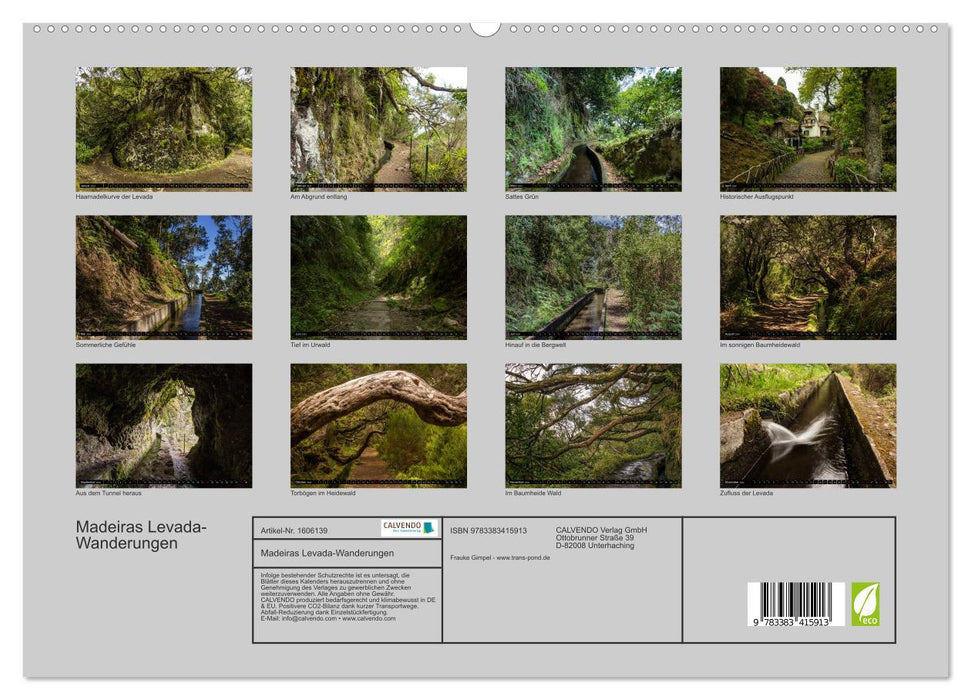 Madeiras Levada-Wanderungen (CALVENDO Premium Wandkalender 2024)