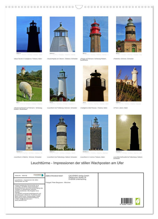 Leuchttürme - Impressionen der stillen Wachposten am Ufer (CALVENDO Wandkalender 2024)