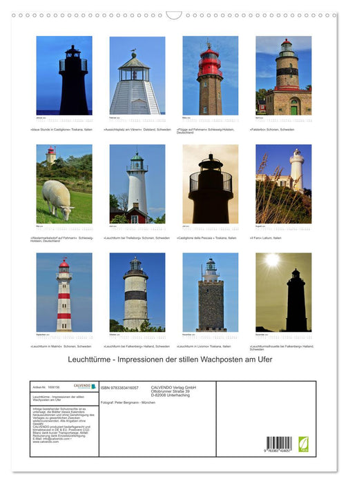 Lighthouses - impressions of the silent sentinels on the shore (CALVENDO wall calendar 2024) 