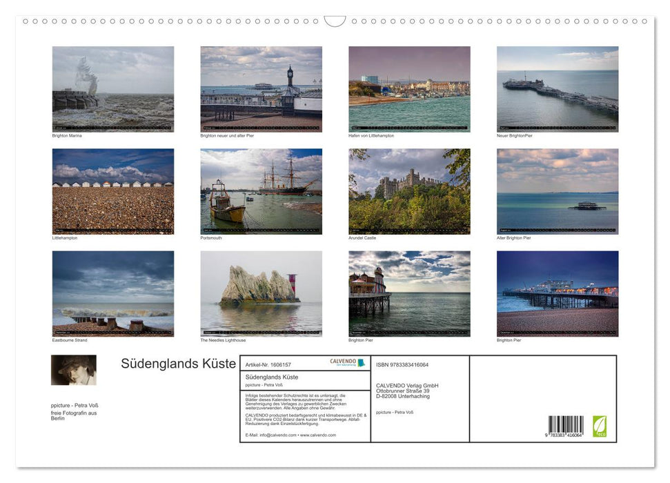 Southern England Coast (CALVENDO Wall Calendar 2024) 