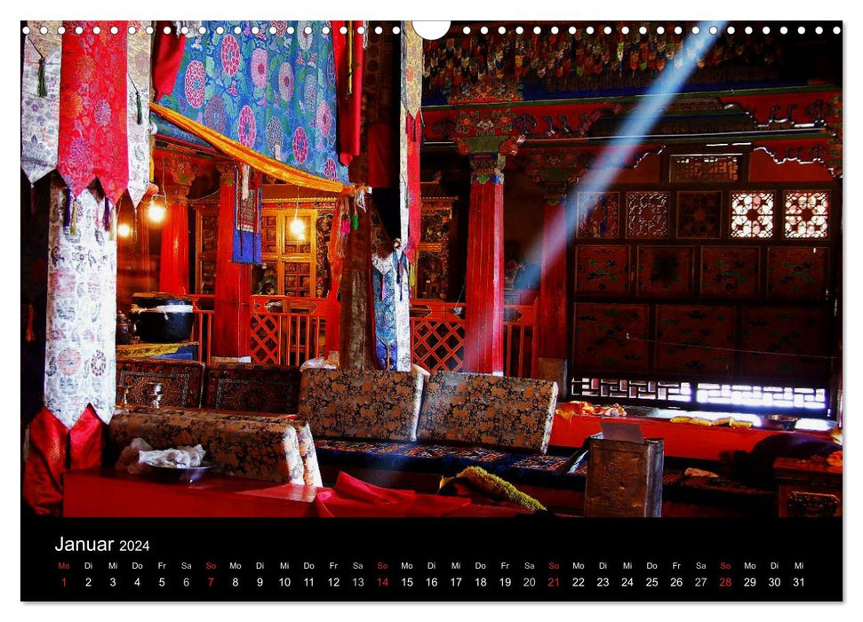 Tibet - Toit du Monde (Calendrier mural CALVENDO 2024) 