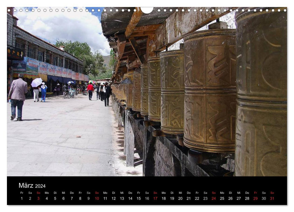 Tibet - Toit du Monde (Calendrier mural CALVENDO 2024) 