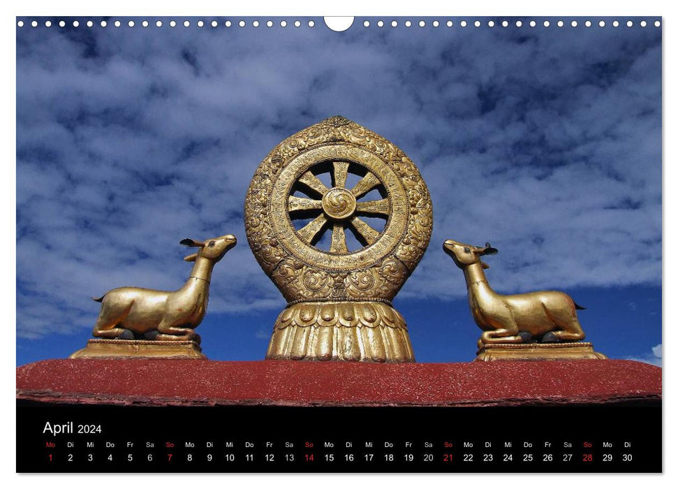 Tibet - Toit du Monde (Calendrier mural CALVENDO 2024) 