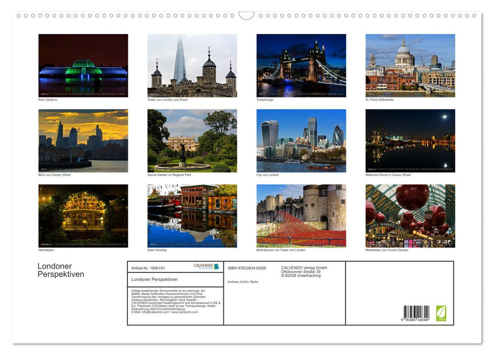 London perspectives (CALVENDO wall calendar 2024) 