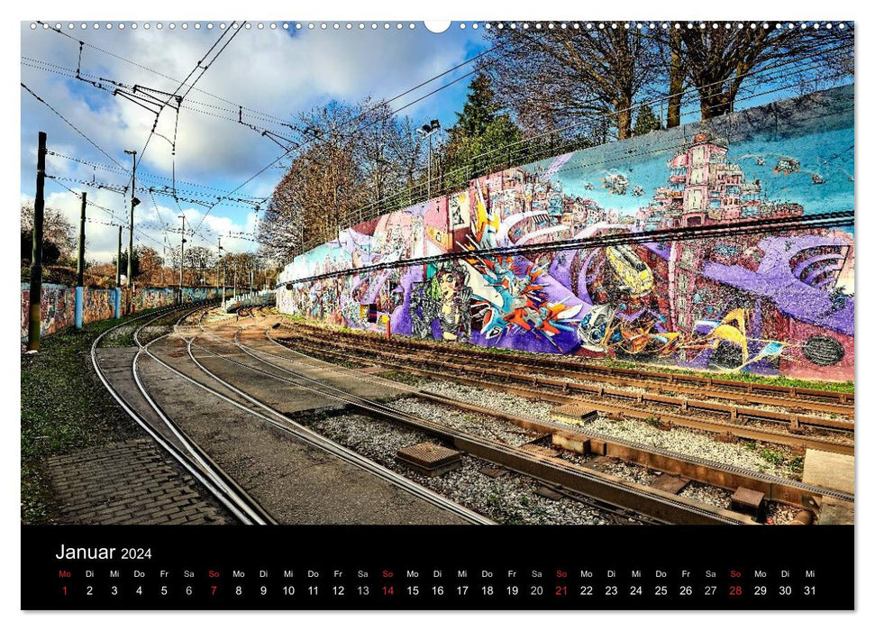 Brüsseler Street Art (CALVENDO Premium Wandkalender 2024)