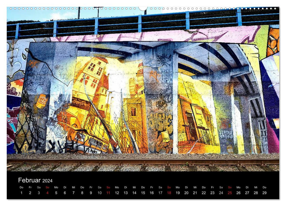 Brussels Street Art (CALVENDO Premium Wall Calendar 2024) 