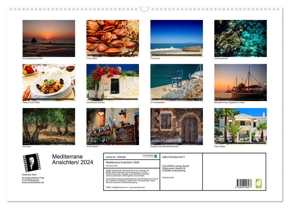 Mediterranean views 2024 (CALVENDO wall calendar 2024) 