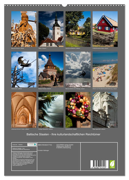 Baltic States - their cultural landscape riches (CALVENDO Premium Wall Calendar 2024) 