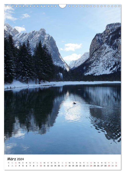 Mountain lakes in South Tyrol (CALVENDO wall calendar 2024) 