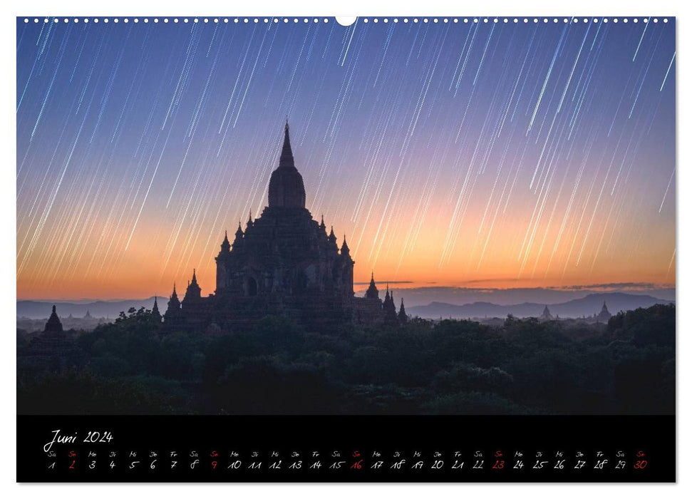 Fascination pour la Voie Lactée - un voyage vers les paysages nocturnes de notre terre (Calendrier mural CALVENDO Premium 2024) 