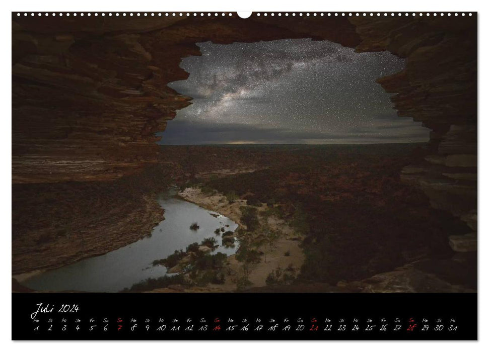 Fascination with the Milky Way - a journey to the night landscapes of our earth (CALVENDO Premium Wall Calendar 2024) 