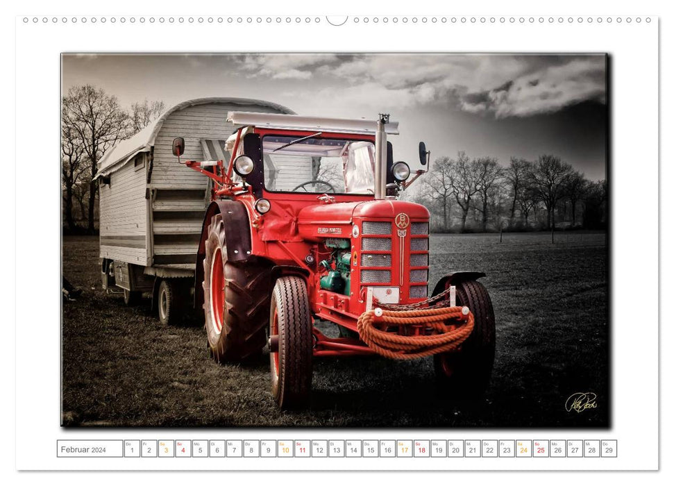 Oldtimer - nostalgische Traktoren und Lastwagen (CALVENDO Wandkalender 2024)