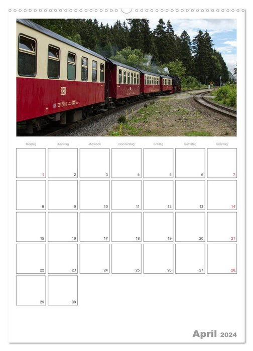 With steam through the Harz (CALVENDO wall calendar 2024) 