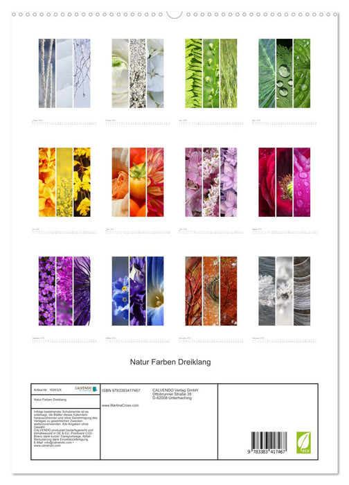 Triade de couleurs naturelles (Calvendo Premium Calendrier mural 2024) 
