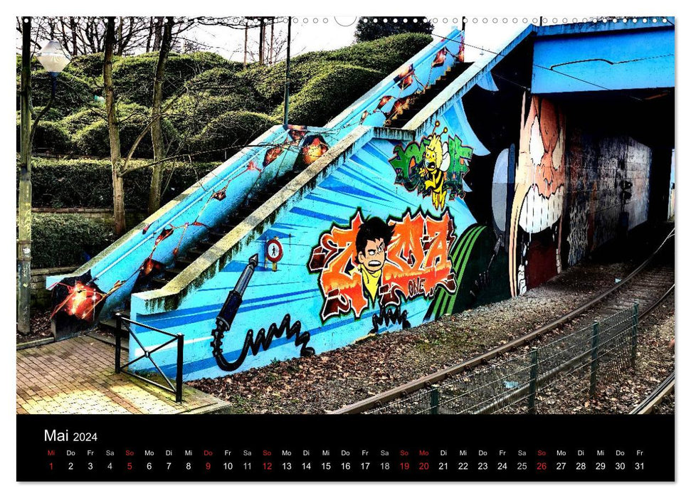 Brussels Street Art (CALVENDO Wall Calendar 2024) 